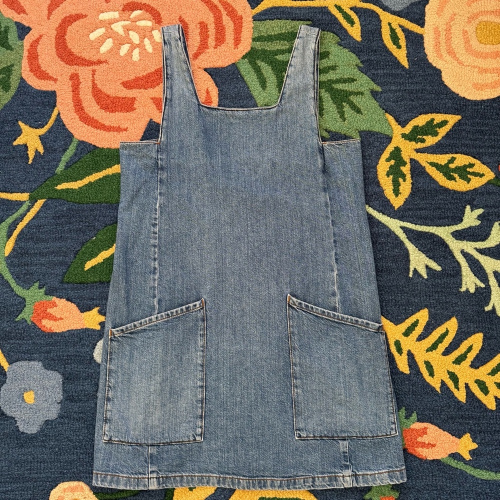 Topshop Moto Denim Pinafore Dress | Size 6